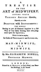 Title Page: NIHELL 1760;A Treatise on the Art of Midwifery